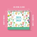 Miniatyrbilde 4 av 5: 2024 - 2025 Skrivebords Kalender - Stående Flip Skrivebords Kalender, Januar 2024 Til Juni 2025, 18 Måned - Cactaceae