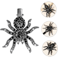 Pikkukuva 3 / 4: Hämähäkkihiusneula Rhinestone Alligator-klipsit Halloween goottilainen hiusneula Halloween hiusklipsit Hiukset Rhinestone otsatukka