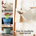 Miniatyrbild 4 av 5: Hängande Soptunna, 2-pack Plast Köksbänk Hängande Sopbehållare, Mini Kökshängande Soptunna, Lockfri Förvaringsorganisatorlåda Vägg (Vit)