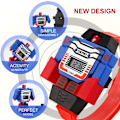 Miniatyrbild 4 av 5: Barn Transformer Klocka Robot Transformers Leksaker Digital Klocka, Pojkar Seriefigur Hjälte Fantastiska Klockor, Flickor Elektronisk Inlärningspresenter