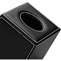 Miniatyrbild 1 av 5: 1PCS Marmor Servettbehållare - Läder Kub Fyrkantig Servettbehållare Black