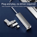 Miniatyrbillede 4 af 5: Black Friday Boxing Day Usb Til 1000mbps Rj-45 Docking Hub Med 3 Usb3.0 Porte C Interface