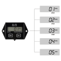 Miniatyrbilde 3 av 11: Motorsykkel 2/4-takts motor turtallmåler timemåler LCD-skjerm vanntett bilmotorbåt motorsykkel digital turtallmåler