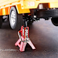 Miniatyrbild 2 av 5: 2 st Metall 3 Tons Simulerad Domkraft Höjdjusterbar Reparationsfäste Scenverktyg Lyftjack för 1/10 T