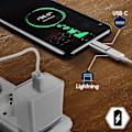 Pikkukuva 4 / 4: Lightning-sovitin naaras USB C lataus ja synkronointi hopea