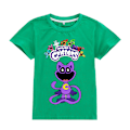 Miniatyrbild 3 av 3: Smiling Critters T-shirt för barn Sommar Bomullstopp Tee (svart)(120cm lång)