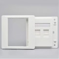 Miniatyrbillede 4 af 5: Kvinde til kvinde Cat6 Gigabit dobbelt pass netværk væg stikkontakt Rj45 Lan Faceplate internet lige strømstik, 86x86mm 1stk Hy