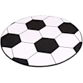 Miniatyrbild 1 av 5: Golvmatta 1 st Söt tecknad fotboll Matta Rund fotboll Barn Matta soffbord Stolmatta Handgjord Matta(80cm/31.5inch)
