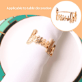 Miniatyrbillede 4 af 5: 6 stk. Servietringe i Metal - Guld Servietspænder til Bryllup, Fødselsdag, Middag, Fest, Familiemøder, Bordpynt
