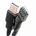 Miniatyrbillede 3 af 3: 9-polet han til ekstern USB A han pc bundkort intern data forlænger...