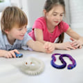 Miniatyrbillede 2 af 2: 3D-printet slange, 45 cm, fleksibel slange fidget legetøj, realistisk slangelegetøj, falske 3D-printede plastikslanger slangemodel, kontor, dekorationer silk white