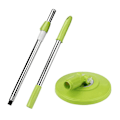 Miniatyrbilde 1 av 3: Spin Mop Pole Håndtak Utskifting For Gulv Mop 360 Ingen Fotpedal Versjon Grønn