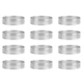 12-pack Tårtringar i rostfritt stål, perforerade kakringar, 6 cm