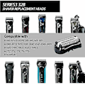 Miniatyrbilde 5 av 5: 32b S3 reservedeler elektrisk barberhode tilbehør for Braun Series3 barberhoder, for Braun S3 3040s 3000s 3050cc 3010s 3070cc 3080s 3090s 310s 3020