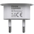 Miniatyrbillede 2 af 3: Hurtig oplader - Adapter + kabel - 20w Hvid  Til Iphone - EU - 2-Pack iPhone