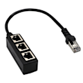 Pikkukuva 1 / 5: RJ45 Ethernet -verkkoadapteri, 1 uros - 3 naaras LAN Ethernet -verkonjakaja Ethernet-jatkokaapeliadapterille, verkkosovitin