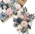 Brudebuket med blomster til bryllup lilla purple