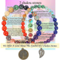 Miniatyrbild 4 av 5: Chakra-armband för kvinnor - Läkande kristallarmband för kvinnor Naturliga ädelstenar