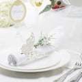 Miniatyrbillede 2 af 3: 50 stk. servietringe af papir, sommerfugle, servietring, sommerfugl, DIY servietspænder til bryllup, fest, bord, dekorationer