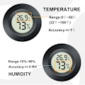Miniatyrbillede 3 af 4: Digitalt Mini Hygrometer, Måler, Indendørs Termometer, Temperatur- og Fugtighedsmåler til Drivhus Luftfugter (Sort)