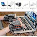 Miniatyrbilde 4 av 4: 1 par USB-oppvarmede hansker, oppvarmede vinterhansker med 3 temperaturnivåer, varme laptop-hansker for vinterhender
