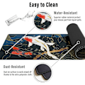 Miniatyrbillede 6 af 7: Udvidet Gaming Computer Mouse Pad, Stor Gaming Mousepad til skrivebord, Cool Desk Mat til tastatur og mus, 31,5 x 11,8 x 0,12 tommer