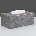 Miniatyrbillede 4 af 5: 1 stk. Tissue Box Cover  Læder Rektangulær Tissue Box Holder til Hjem eller Kontor Gray