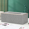 Miniatyrbillede 3 af 5: 1 stk. Tissue Box Cover  Læder Rektangulær Tissue Box Holder til Hjem eller Kontor Gray
