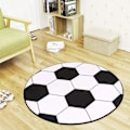 Miniatyrbilde 2 av 5: Gulvmatte 1 stk Søt Tegneserie Fotball Teppe Rund Fotball Barn Tepper Salongbord Stol Matte Håndlaget Teppe(80cm/31.5inch)