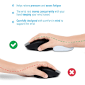 Miniatyrbilde 2 av 6: Høyrehendt ergonomisk musehåndleddstøtte i silikon, spillmusehåndleddstøtte, bærbar PC, hjem, kontor (høyre hånd svart)