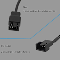 Miniatyrbillede 4 af 5: DC5521 til 4-Pin Stik Kabel 4-Pin Computer PC Blæser Strømkabel Konverter