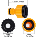 Pikkukuva 2 / 5: 2-in-1 Letkun hana-suutin kierteillä, virtausventtiilin liitin, kierteinen hanaliitin, 6 kpl, 3/4'' ja 1/2''