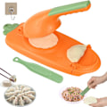 Miniatyrbillede 1 af 5: Dumpling Maskine 2 i 1 Manuel Nuddelpresse Maskine Dumpling Hud Maskine Dumpling Form (Orange)