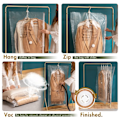 Miniatyrbilde 4 av 5: Hengende vakuum oppbevaringsposer klesposer 4 pakke lang 53x27,6 tommer vakuumforseglede oppbevaringsposer klesposer for dresser kåper eller jakker