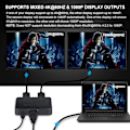 Pikkukuva 4 / 5: 4K@60HZ HDMI-jakaja, HDMI-jakaja 1 sisään 2 ulos 3,9 jalan HDMI-kaapelilla, HDMI2.0b-jakaja kahdelle näytölle 【Vain näyttöjen kopiointi/peilaus, ei laajennus】