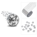 Miniatyrbilde 3 av 4: Selvklebende ekte glass håndverk mini speil mosaikk - 4*300cm