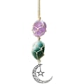Miniatyrbilde 1 av 5: Rose Quartz Amethyst Pendant Crystal Car Hanging Healing Crystal Accessories Crystal Stones Reiki for Meditation Protection (Amazonite+Amethyst)