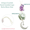 Miniatyrbilde 2 av 5: Rose Quartz Amethyst Pendant Crystal Car Hanging Healing Crystal Accessories Crystal Stones Reiki for Meditation Protection (Amazonite+Amethyst)