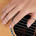 Miniatyrbilde 4 av 5: 8 stk gitardeler gitarfingerplekter plukker skyver rustfritt stål