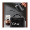 Miniatyrbillede 5 af 5: Kaffe Filter Holder, Kurv Kaffe Filter Opbevaring Med Låg, Rund Kaffe Filter Beholder Til Tæller