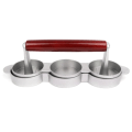 Miniatyrbillede 1 af 5: Mini Hamburgerpressere Nonstick 3 Slot Små Patty Press Triple Beef Maker Form Maskine Kød Kitc