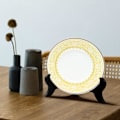 Miniatyrbild 3 av 5: 6 tum Träplatta Stativ Staffli Display Stativ Platthållare Oriental Heminredning Svart