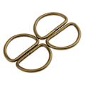 Miniatyrbillede 4 af 5: 100 Stk. Legering DIY D Dee Ringe til Båndstropper 12x8x1.8m Hvid