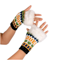 Miniatyrbillede 2 af 3: Kvinder Pige Strikkede Arm Fingerless Hold Varme Vinterhandsker Bløde Varme Votter