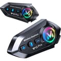 Bluetooth Intercom för Motorcykelhjälm - Motorcykel Intercom Kit Bluetooth 5.4 Dual-Chip - 2x - 500m Räckvidd - IP56
