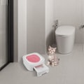 Miniatyrbillede 4 af 4: Katte Toilettraeningssystem Genanvendelig Plast Sandkasse Måtte Katte Træner Genanvendelig Automatisk Træner Pink