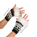 Miniatyrbillede 1 af 3: Kvinder Pige Strikkede Arm Fingerless Hold Varme Vinterhandsker Bløde Varme Votter