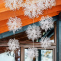 Miniatyrbilde 4 av 5: 60 stk hvite snøflak dekorasjon vindu tak hengende ornamenter Xmas dekor