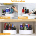 Miniatyrbilde 4 av 7: Turntable Cupboard Organizer, Multi-Funksjonell Krydderhylle for Kjøkkenoppbevaring og Organisering, Revolusjonerende Krydderholder, Sklisikre Oppbevaringshyller 2 packs