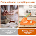 Miniatyrbillede 5 af 5: Dumpling Maskine 2 i 1 Manuel Nuddelpresse Maskine Dumpling Hud Maskine Dumpling Form (Orange)